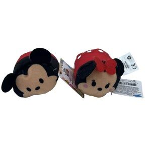 NWT‎ Disney Tsum Tsum Mini Plush Character Toy Set Lot of 2 Mickey Mouse Minnie